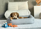 calming dog bed HARMONY blue