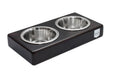 Two dog bowl DUO chestnuts on a white background. (Brand: Bowlandbone)