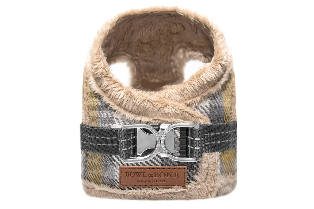 dog harness LEAF grey - Bowl&Bone Republic US and Canada