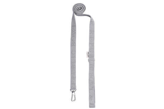 A dog leash BLOOM grey by Bowlandbone on a white background.