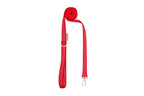 A DENIM dog leash in Red with a hook attached from Bowl&Bone Republic.