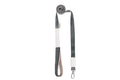 A grey and white Bowlandbone dog leash YETI cream with a white handle.