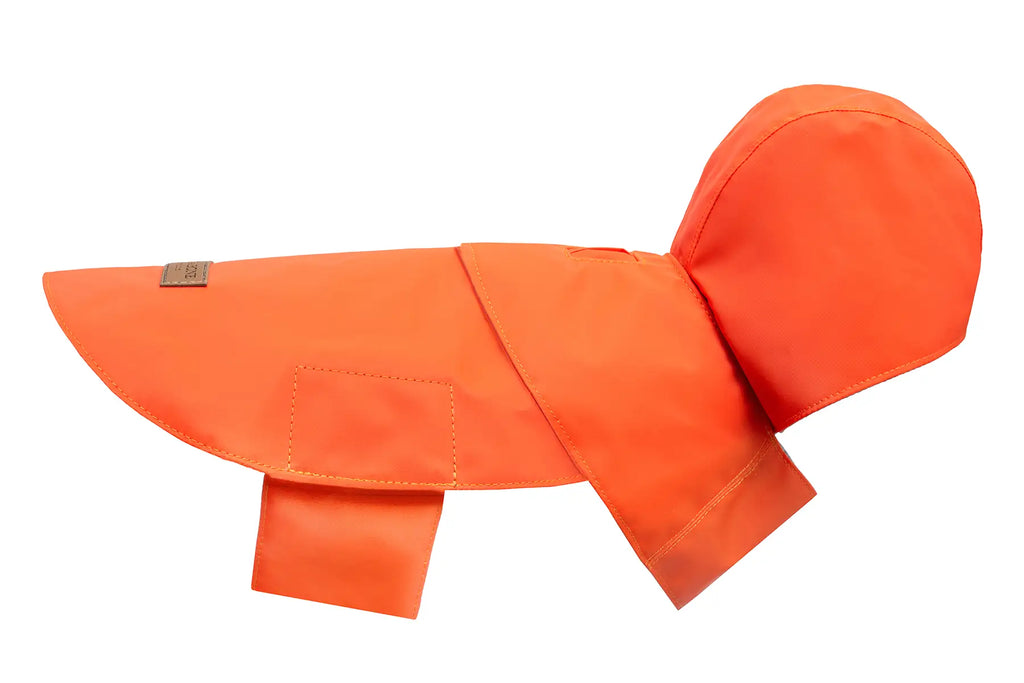 dog raincoat STORM orange - Bowl&Bone Republic US and Canada