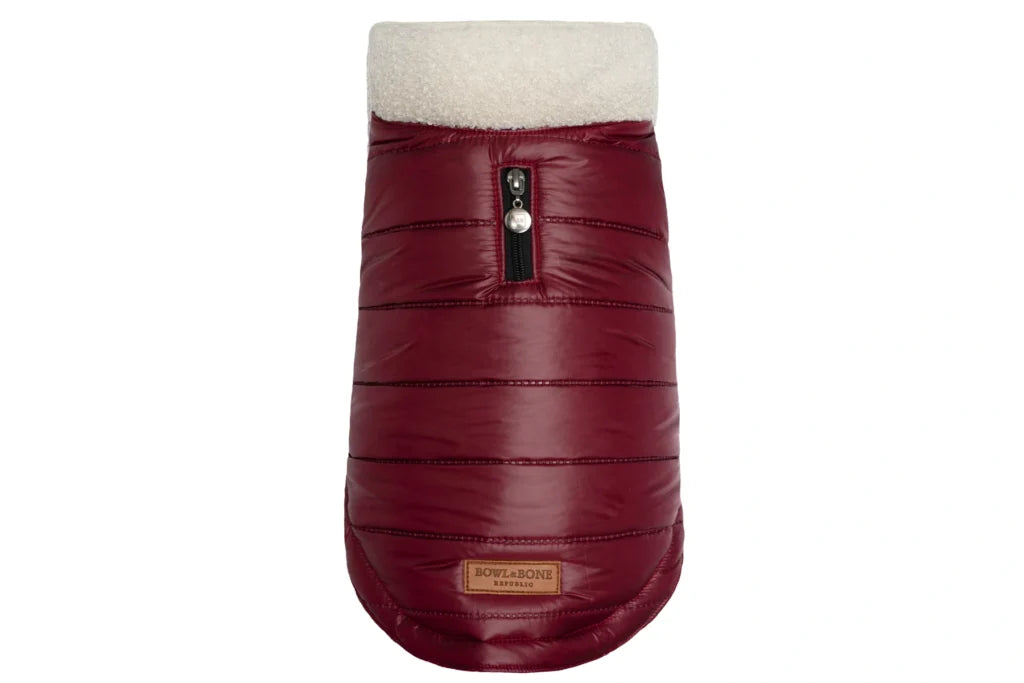 dog winter jacket BLIZZARD burgundy