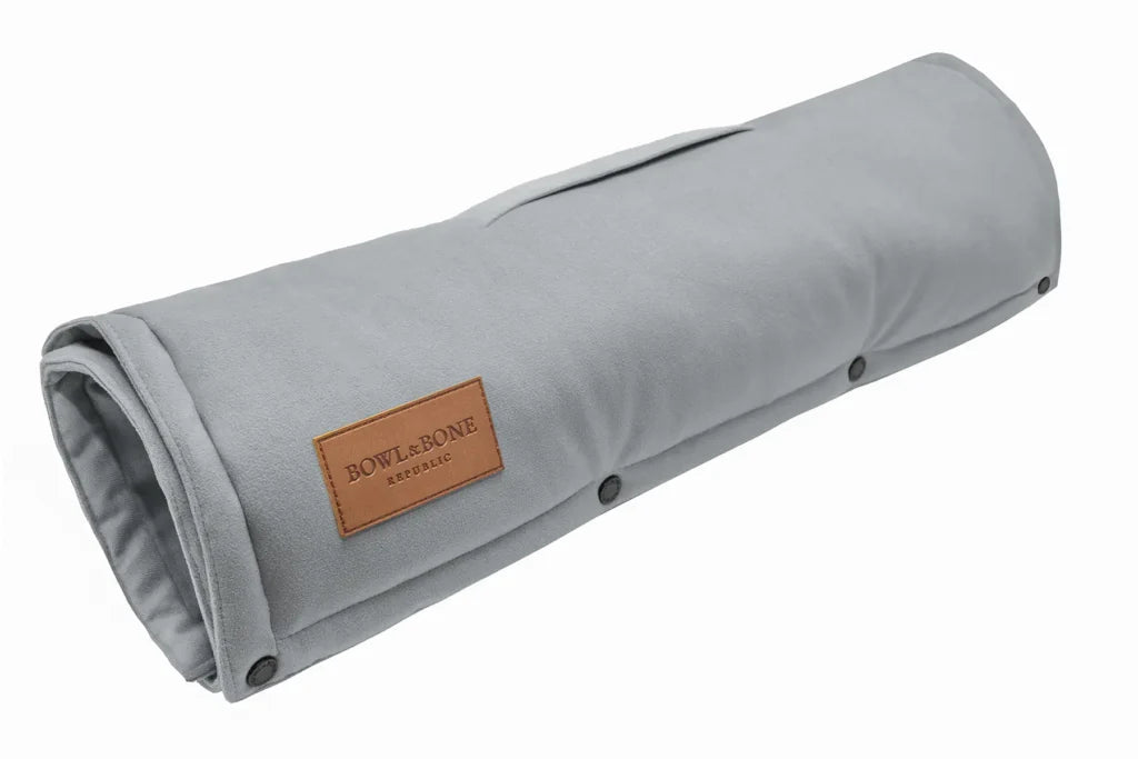travel dog mat CLASSIC grey - Bowl&Bone Republic US and Canada
