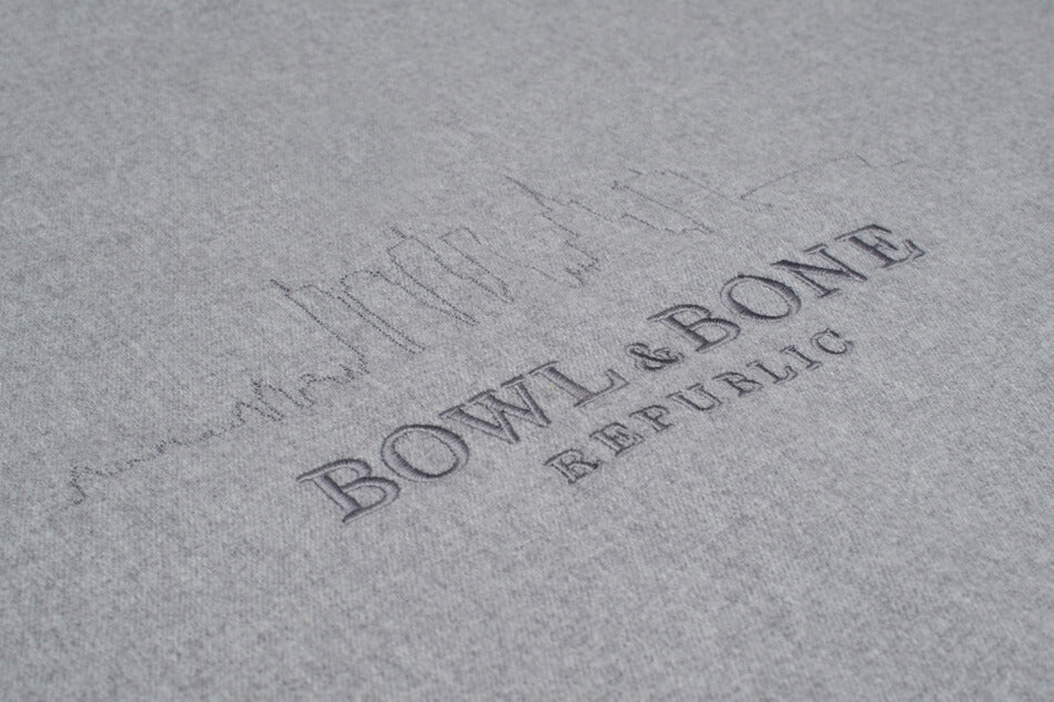 Bowlandbone dog bed in grey from Bowl&Bone Republic.