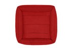 An image of a URBAN red dog bed by Bowlandbone Republic on a white background.