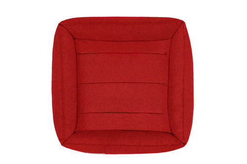 An image of a URBAN red dog bed by Bowlandbone Republic on a white background.