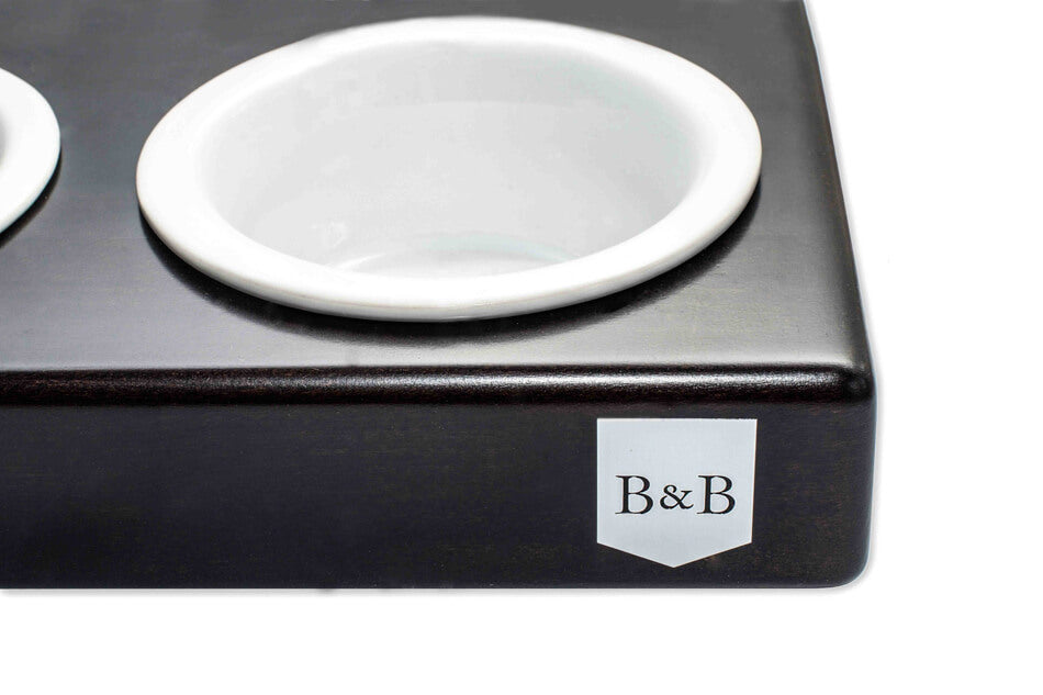 Bowlandbone dog bowl DUO CERAMIC chestnut set by Bowl&Bone Republic.