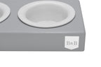 Bowlandbone DUO CERAMIC dog bowl - Bowl&Bone Republic grey.