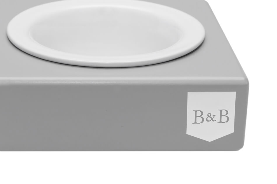 Bowlandbone dog bowl SOLO CERAMIC - grey from Bowl&Bone Republic.
