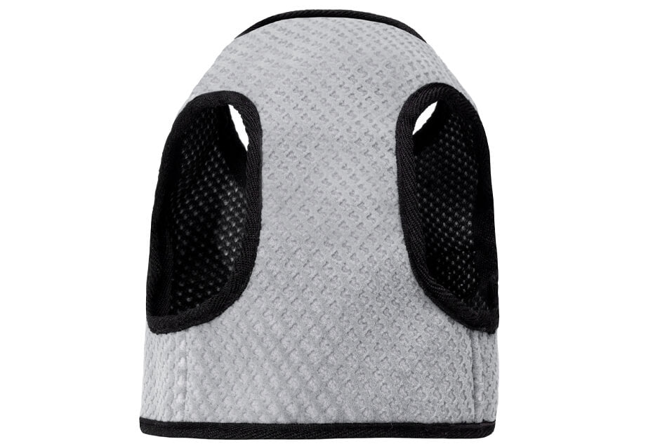 A Bowl&Bone Republic dog harness SOHO grey on a white background.