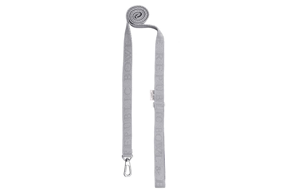 A Bowlandbone dog harness BLOOM grey on a white background.