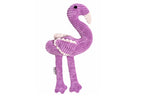 A purple dog toy FLAMINGO by Bowl&Bone Republic on a white background.