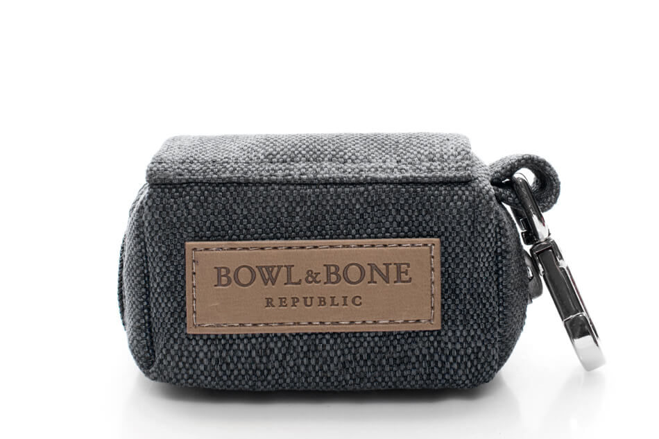 Bowlandbone dog waste bag holder MINI graphite
